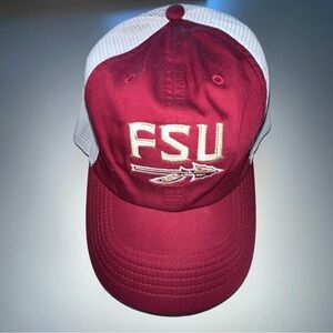 Nike Florida State “FSU” Trucker Style Hat Seminole Maroon White Back One Size